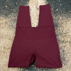 Lululemon Burgundy Activewear Leggings size 8